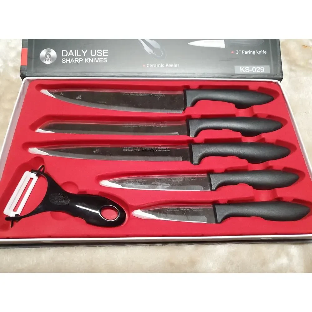 KUNSION Chefs Knife Set KS-029 6 pieces In Set